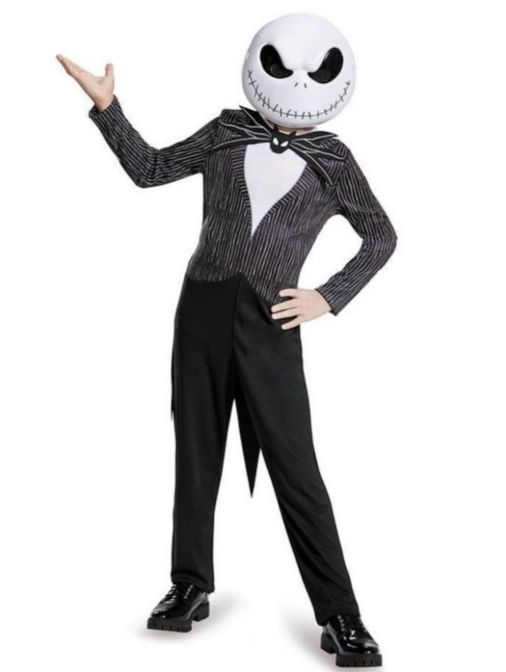 NWT Nightmare Before Christmas Jack Skellington Cosplay Halloween Costume M 7-8